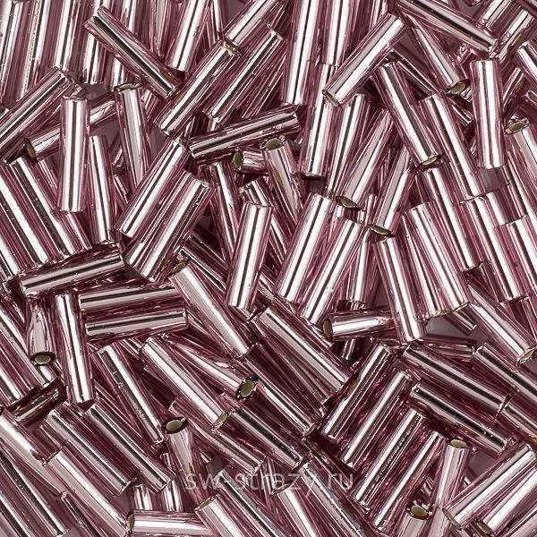 Стеклярус 6x1,7 mm 012 Smoky Amy Silver Lined