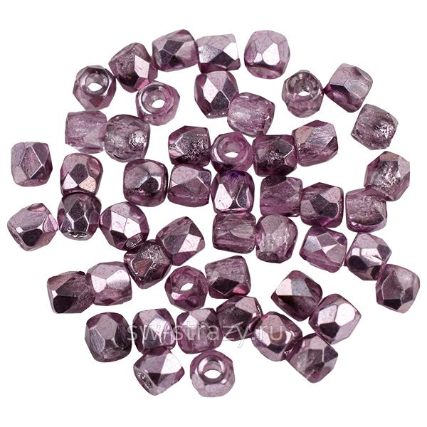 Бусины граненые Firepolished 2 мм Сиреневый металлик (00030\67272)