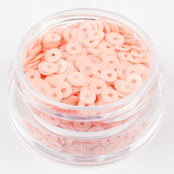 Пайетки 3 mm плоские (3344) Rosa Baby OP 3 гр